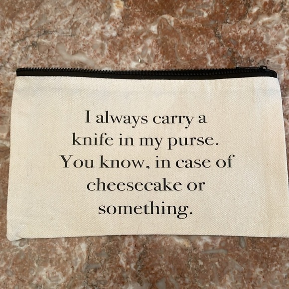 Handbags - Cheesecake Lovers!! Quotable Pouch